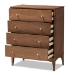 Baxton Studio Landis Mid-Century Modern Ash Walnut Finished Wood 4-Drawer Chest - BSOMG9002-Ash Walnut-4DW-Chest