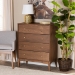 Baxton Studio Landis Mid-Century Modern Ash Walnut Finished Wood 4-Drawer Chest - BSOMG9002-Ash Walnut-4DW-Chest