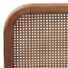 Baxton Studio Elston Mid-Century Modern Walnut Brown Finished Wood and Synthetic Rattan Full Size Platform Bed - BSOMG0056-Rattan/Walnut-Full