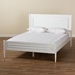 Baxton Studio Daniella Modern and Contemporary White Finished Wood Full Size Platform Bed - BSOMG0076-White-Full Bed