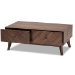 Baxton Studio Hartman Mid-Century Modern Walnut Brown Finished Wood Coffee Table - BSOLV23CFT23140WI-Columbia-CT