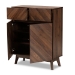 Baxton Studio Hartman Mid-Century Modern Walnut Brown Finished Wood Shoe Cabinet - BSOLV23SC23150WI-Columbia-Shoe Cabinet