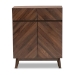 Baxton Studio Hartman Mid-Century Modern Walnut Brown Finished Wood Shoe Cabinet - BSOLV23SC23150WI-Columbia-Shoe Cabinet