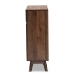 Baxton Studio Hartman Mid-Century Modern Walnut Brown Finished Wood Shoe Cabinet - BSOLV23SC23150WI-Columbia-Shoe Cabinet