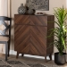 Baxton Studio Hartman Mid-Century Modern Walnut Brown Finished Wood Shoe Cabinet - BSOLV23SC23150WI-Columbia-Shoe Cabinet