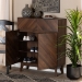 Baxton Studio Hartman Mid-Century Modern Walnut Brown Finished Wood Shoe Cabinet - BSOLV23SC23150WI-Columbia-Shoe Cabinet