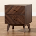 Baxton Studio Hartman Mid-Century Modern Walnut Brown Finished Wood 2-Drawer Nightstand - BSOLV23ST2324WI-Columbia-NS