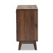 Baxton Studio Hartman Mid-Century Modern Walnut Brown Finished Wood 3-Drawer Storage Chest - BSOLV23COD23230WI-Columbia-3DW-Chest