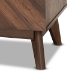 Baxton Studio Hartman Mid-Century Modern Walnut Brown Finished Wood 3-Drawer Storage Chest - BSOLV23COD23230WI-Columbia-3DW-Chest
