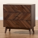 Baxton Studio Hartman Mid-Century Modern Walnut Brown Finished Wood 3-Drawer Storage Chest - BSOLV23COD23230WI-Columbia-3DW-Chest