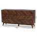 Baxton Studio Hartman Mid-Century Modern Walnut Brown Finished Wood 6-Drawer Dresser - BSOLV23COD23232WI-Columbia-6DW-Dresser