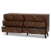 Baxton Studio Hartman Mid-Century Modern Walnut Brown Finished Wood 6-Drawer Dresser - BSOLV23COD23232WI-Columbia-6DW-Dresser