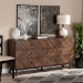 Baxton Studio Hartman Mid-Century Modern Walnut Brown Finished Wood 6-Drawer Dresser - BSOLV23COD23232WI-Columbia-6DW-Dresser