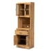 Baxton Studio Laurana Modern and Contemporary Oak Brown Finished Wood Kitchen Cabinet and Hutch - BSOWS883200-Wotan Oak