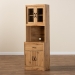 Baxton Studio Laurana Modern and Contemporary Oak Brown Finished Wood Kitchen Cabinet and Hutch - BSOWS883200-Wotan Oak