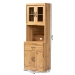 Baxton Studio Laurana Modern and Contemporary Oak Brown Finished Wood Kitchen Cabinet and Hutch - BSOWS883200-Wotan Oak