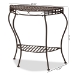 Baxton Studio Laraine Modern and Contemporary Brown Metal Outdoor Console Table - BSOH01-99057A-Metal Console Table