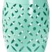 Baxton Studio Hallie Modern and Contemporary Aqua Finished Metal Outdoor Side Table - BSOH01-101371B Aqua Metal Side Table