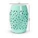 Baxton Studio Hallie Modern and Contemporary Aqua Finished Metal Outdoor Side Table - BSOH01-101371B Aqua Metal Side Table