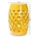 Baxton Studio Branson Modern and Contemporary Yellow Finished Metal Outdoor Side Table - BSOH01-101370A Yellow Metal Side Table