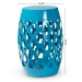 Baxton Studio Branson Modern and Contemporary Blue Finished Metal Outdoor Side Table - BSOH01-101370C Blue Metal Side Table