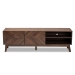 Baxton Studio Hartman Mid-Century Modern Walnut Brown Finished Wood TV Stand - BSOLV23TV2312WI-Columbia-TV