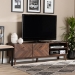 Baxton Studio Hartman Mid-Century Modern Walnut Brown Finished Wood TV Stand - BSOLV23TV2312WI-Columbia-TV