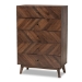 Baxton Studio Hartman Mid-Century Modern Walnut Brown Finished Wood 5-Drawer Storage Chest