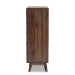 Baxton Studio Hartman Mid-Century Modern Walnut Brown Finished Wood 5-Drawer Storage Chest - BSOLV23COD23231WI-Columbia-5DW-Chest