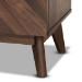 Baxton Studio Hartman Mid-Century Modern Walnut Brown Finished Wood 5-Drawer Storage Chest - BSOLV23COD23231WI-Columbia-5DW-Chest