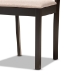 Baxton Studio Ruth Sand Fabric Upholstered and Dark Brown Finished Wood 7-Piece Dining Set - BSORuth-Sand/Dark Brown-7PC Dining Set