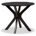 Baxton Studio Carlin Sand Fabric Upholstered and Dark Brown Finished Wood 5-Piece Dining Set - BSOCarlin-Sand/Dark Brown-5PC Dining Set
