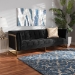 Baxton Studio Ambra Glam and Luxe Black Velvet Upholstered and Button Tufted Sofa with Gold-Tone Frame - BSOTSF-5507-Black/Gold-SF