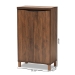Baxton Studio Talon Modern and Contemporary Two-Tone Walnut Brown and Dark Grey Finished Wood 2-Door Shoe Storage Cabinet - BSOSESC70210WI-Columbia/Dark Grey-Shoe Cabinet