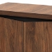 Baxton Studio Talon Modern and Contemporary Two-Tone Walnut Brown and Dark Grey Finished Wood 2-Door Shoe Storage Cabinet - BSOSESC70210WI-Columbia/Dark Grey-Shoe Cabinet