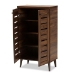 Baxton Studio Salma Modern and Contemporary Walnut Brown Finished Wood 2-Door Shoe Storage Cabinet - BSOSESC70180WI-Columbia-Shoe Cabinet