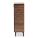 Baxton Studio Salma Modern and Contemporary Walnut Brown Finished Wood 2-Door Shoe Storage Cabinet - BSOSESC70180WI-Columbia-Shoe Cabinet