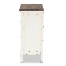 Baxton Studio Levron Classic and Traditional Two-Tone Walnut Brown and Antique White Finished Wood 5-Drawer Storage Cabinet - BSOJY20B089-Antique White-5DW-Cabinet