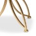 Baxton Studio Jaclyn Modern and Contemporary Gold Finished Metal End Table with Marble Tabletop - BSOH01-97048-Metal/Marble Side Table