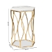 Baxton Studio Kalena Modern and Contemporary Gold Metal End Table with Marble Tabletop - BSOH01-97049-Metal/Marble Side Table