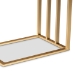 Baxton Studio Parkin Modern and Contemporary Gold Finished Metal C Shaped End Table with Marble Tabletop - BSOH01-100346-Metal/Marble Side Table