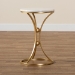 Baxton Studio Tarmon Modern and Contemporary Gold Finished Metal End Table with Marble Tabletop - BSOH01-100353-Metal/Marble Side Table