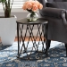 Baxton Studio Finnick Modern Industrial Antique Black finished Metal End Table - BSOH01-102535 Metal Side Table