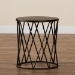 Baxton Studio Finnick Modern Industrial Antique Black finished Metal End Table - BSOH01-102535 Metal Side Table