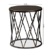 Baxton Studio Finnick Modern Industrial Antique Black finished Metal End Table - BSOH01-102535 Metal Side Table