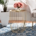 Baxton Studio Mabon Modern and Contemporary Gold Finished Metal End Table - BSOH01-102594B Metal Tray Table