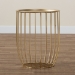 Baxton Studio Mabon Modern and Contemporary Gold Finished Metal End Table - BSOH01-102594B Metal Tray Table