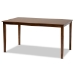 Baxton Studio Rosa Modern and Contemporary Grey Fabric Upholstered and Walnut Brown Finished Wood 7-Piece Dining Set - BSORosa-Grey/Walnut-7PC Dining Set