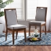 Baxton Studio Octavia Modern and Contemporary Grey Fabric Upholstered and Walnut Brown Finished Wood 2-Piece Dining Chair Set - BSORH2082C-Grey/Walnut-DC-2PK