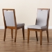 Baxton Studio Octavia Modern and Contemporary Grey Fabric Upholstered and Walnut Brown Finished Wood 2-Piece Dining Chair Set - BSORH2082C-Grey/Walnut-DC-2PK